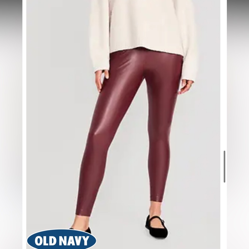 NWT Old Navy HighWaisted Faux Leather Leggings